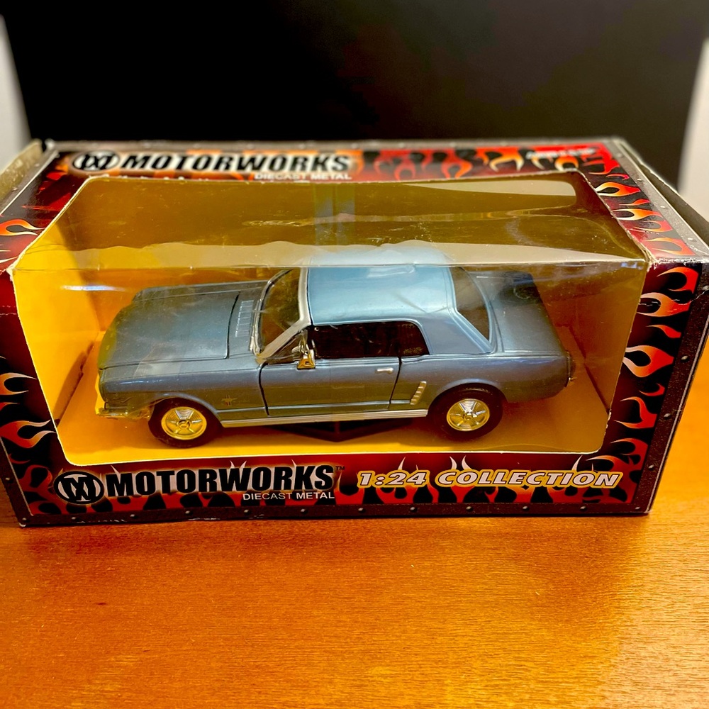 100% Authentic 1:24 Die Cast- MotorWorks 1964 Hard Top Mustang Classic Car